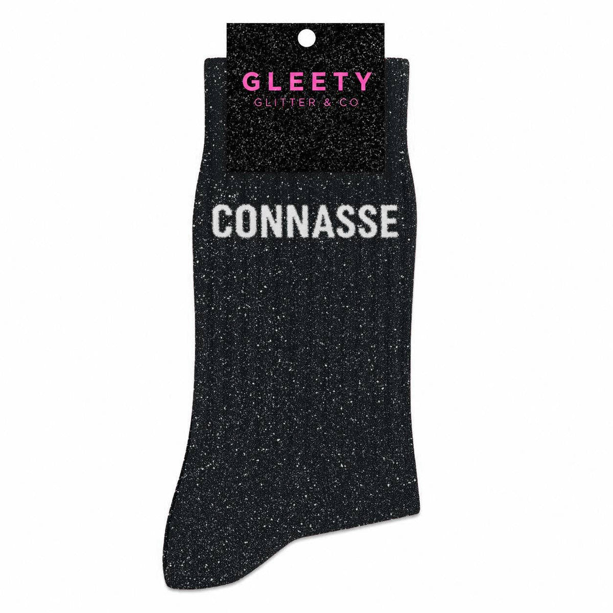 Chaussettes à Paillettes Connasse Noir – Gleety