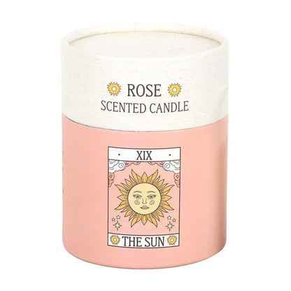 Bougie Rose Carte de Tarot Vintage Soleil