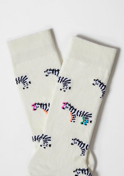 Chaussettes BeZebra Blanc Cassé