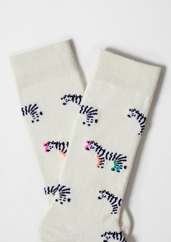 Chaussettes BeZebra Blanc Cassé