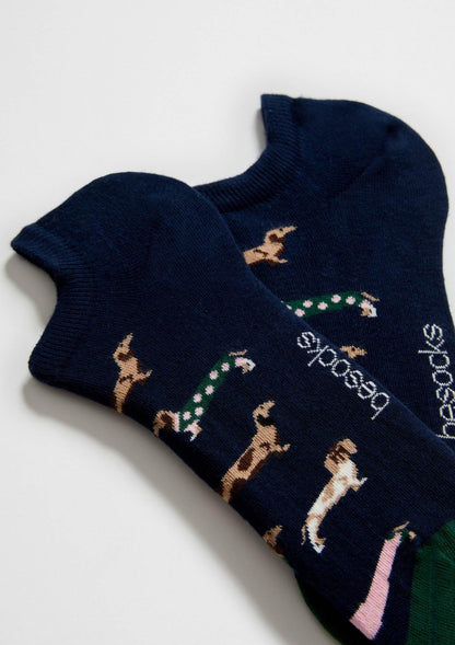 Chaussettes courtes BePets Teckels Marine