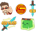Set de pin's CaptainSparklez