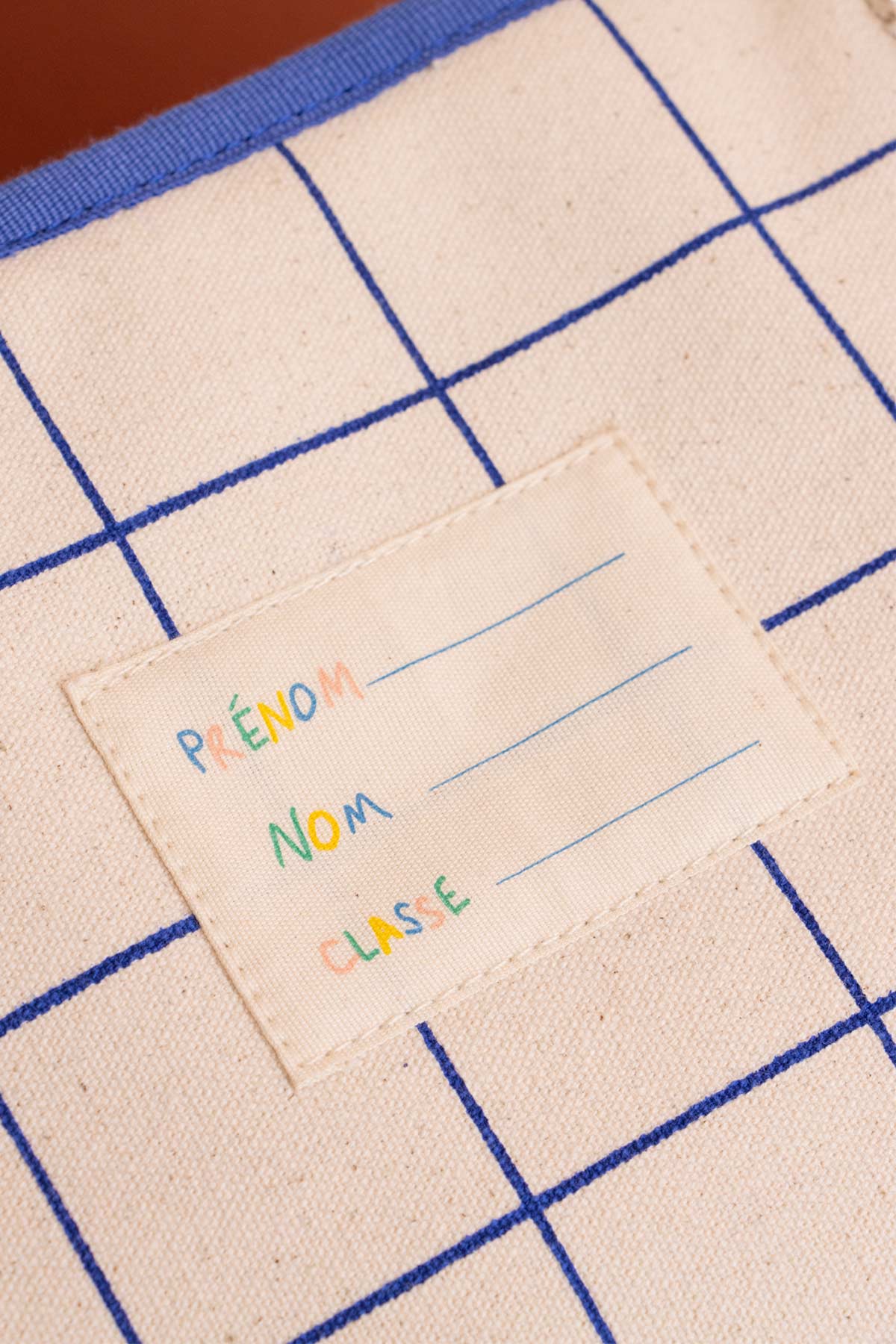 Cartable Léo Tricolore Carreaux