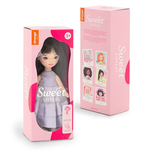 Boneca Lilu com vestido roxo - 32 cm