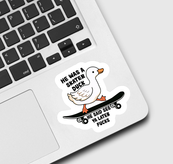 Autocollant Canard "Skater Duck"