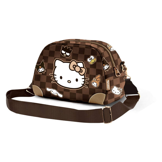 Bolso de hombro Bowling Lite con cuadrados de Hello Kitty