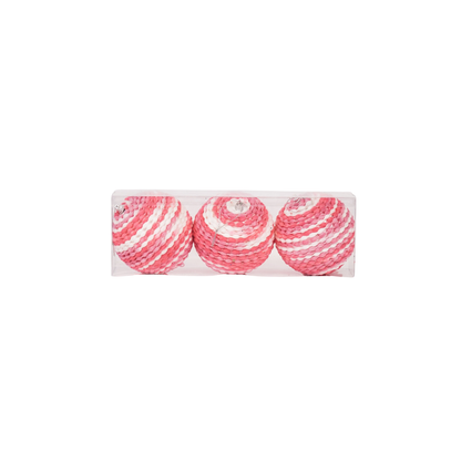 Cintres de Noël, boules de Noël, mousse, rose fluo, S3, 8 cm