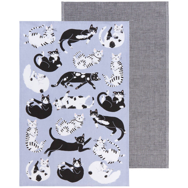 Ensemble de 2 torchons Miaou & Pour Toujours