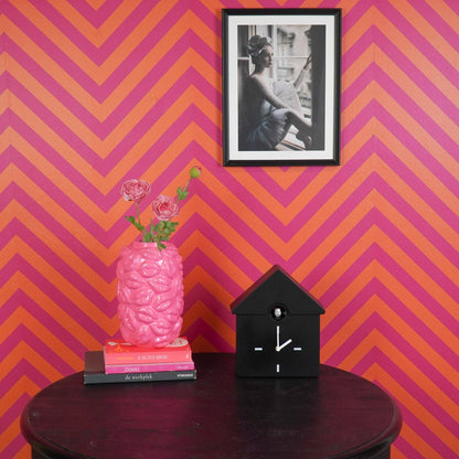 Clock - Cuckoo Wall Clock - Black - 24x27x9cm