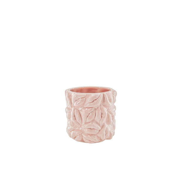Pot - Bisous - Céramique - Rose clair - 11x11x11,5cm