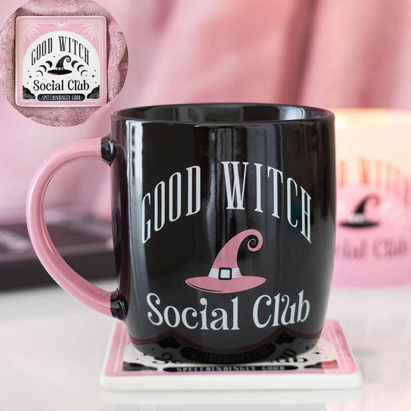 Ensemble Mug et Sous-Verre du Club Social des Bonnes Sorcières