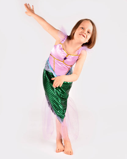 Robe de sirène 110-116 cm pour enfants de 4 à 6 ans