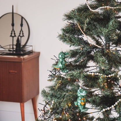 Adorno navideño de dinosaurio T-Rex