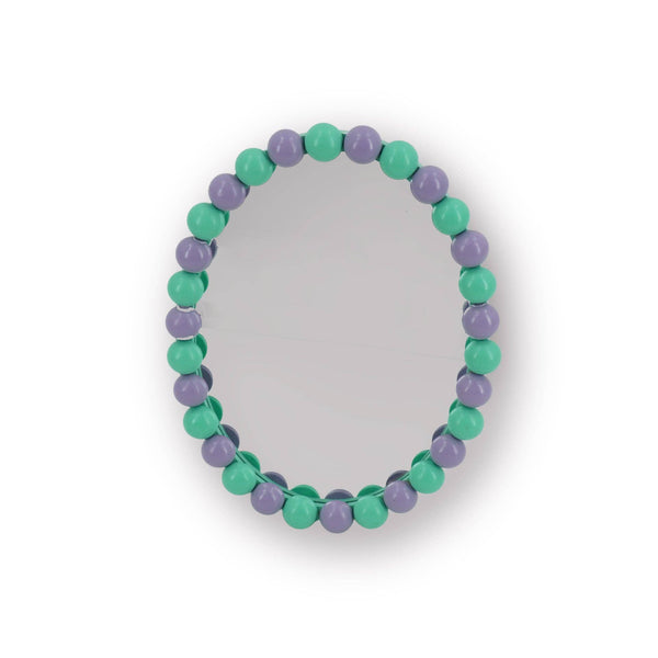 Espejo de burbuja ovalado - Menta/Lila