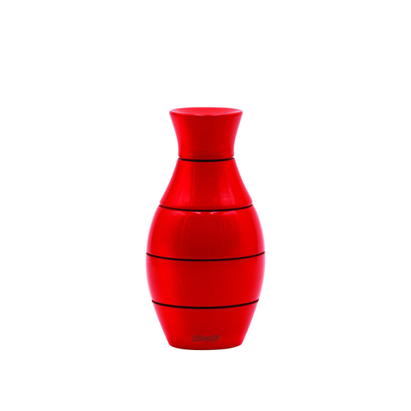Moulin à épices « Vase » en hêtre laqué rouge