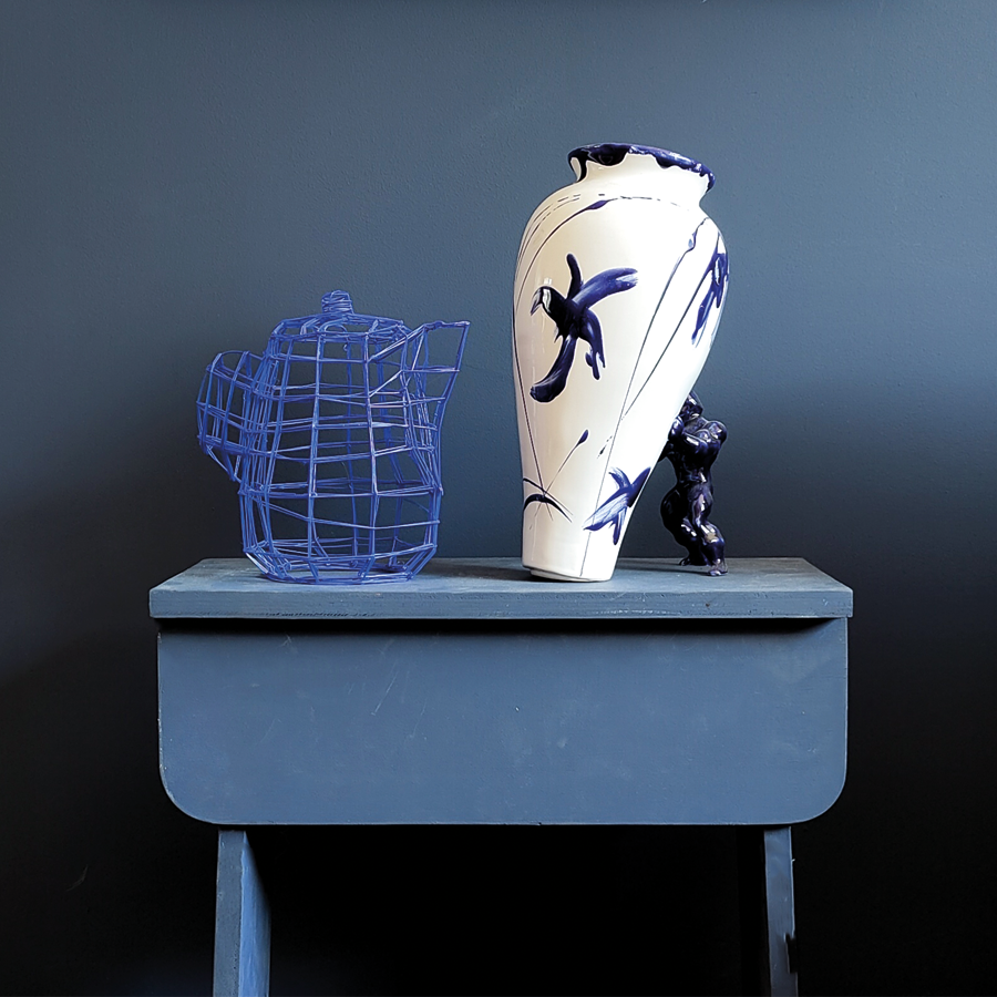 Vase Mon Super-héros Bleu de Delft