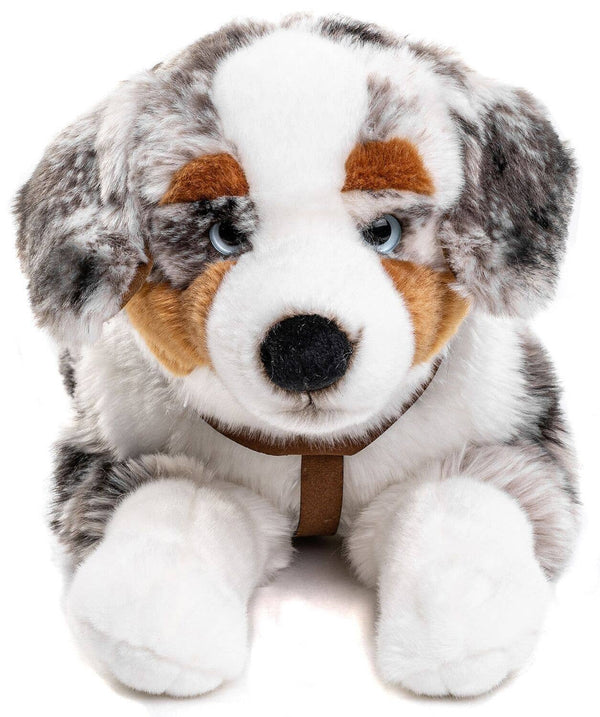 Peluche Berger australien allongé (avec harnais) Uni Toys