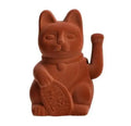 Chat Chanceux Velours Café
