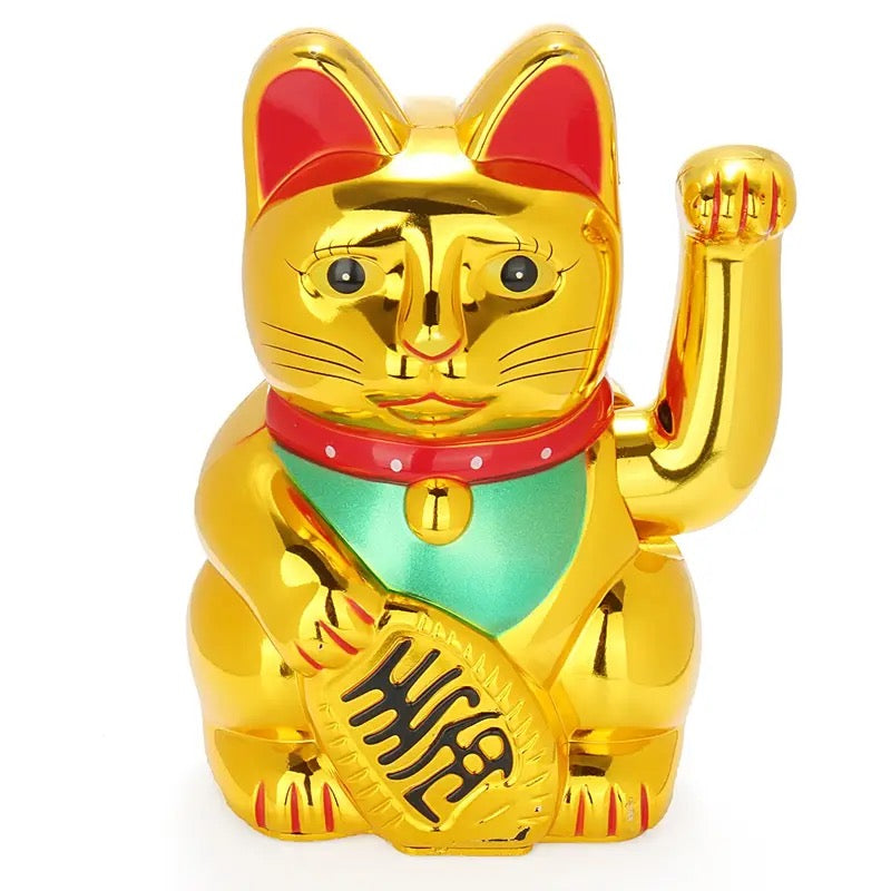 Chat Chanceux Doré Brillant - Maneki Neko