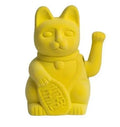 Chat Chanceux Velours Jaune