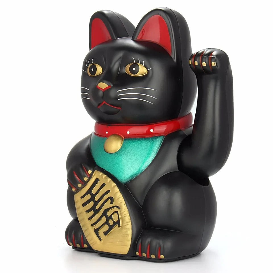 Gato de la suerte negro clásico