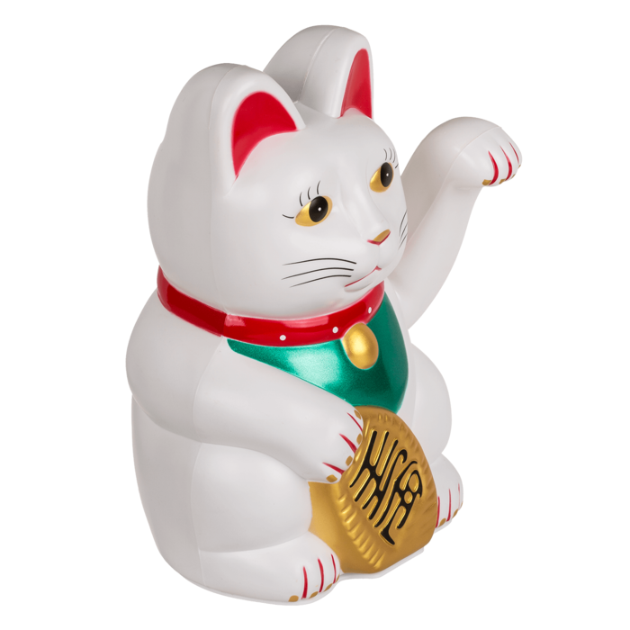 Gato de la suerte blanco clásico
