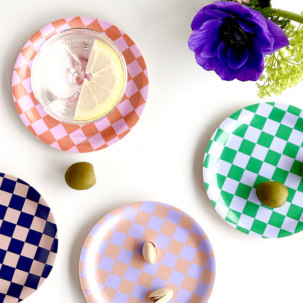 Fresh Mix CHECKER Set of 4 Coasters - 11cm