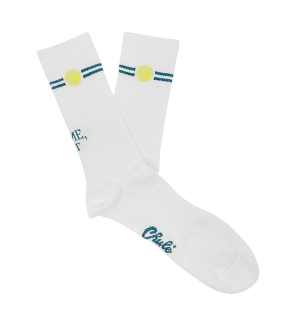 Chaussettes Tennis « Game, Set and Match » – Blanc - Chulé