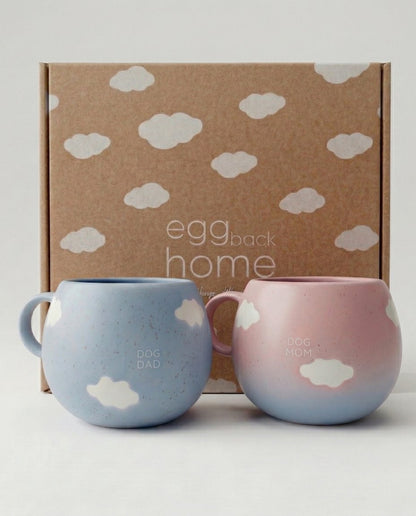 Cloud Mix Sunset Collection Mug 500ml Dog Mom & Dad 2 Pieces Set
