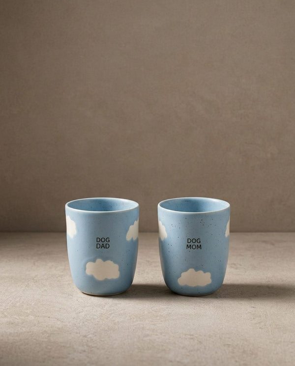 Cloud Medium Cup 220ml Dog Mom & Dad 2 Pieces Set