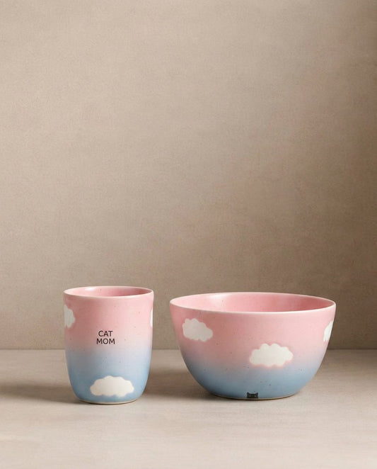 Cloud Sunset Cat Mom 2 Pieces Set
