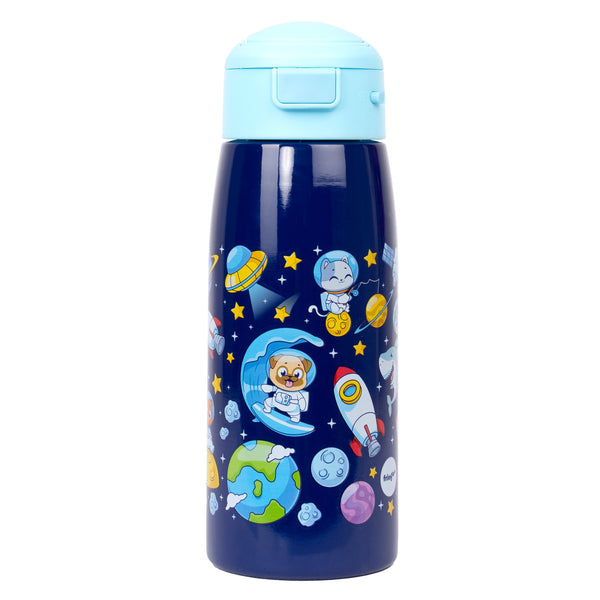 Gourde en acier inoxydable avec paille – acier inoxydable Bottle 350ml – Cool Space