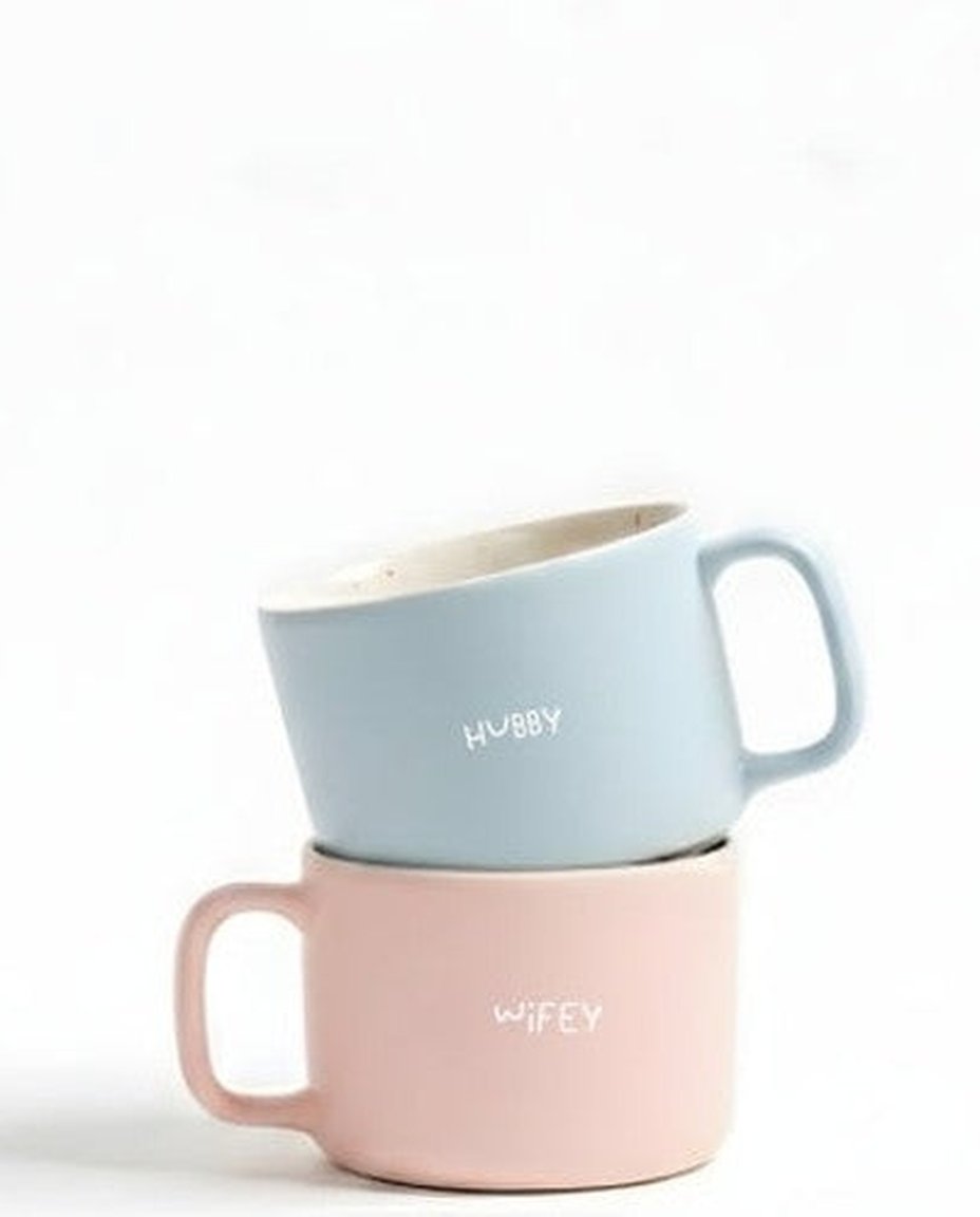 Couples Quote - Stoneware Breeze Mug 240ml Set of 2
