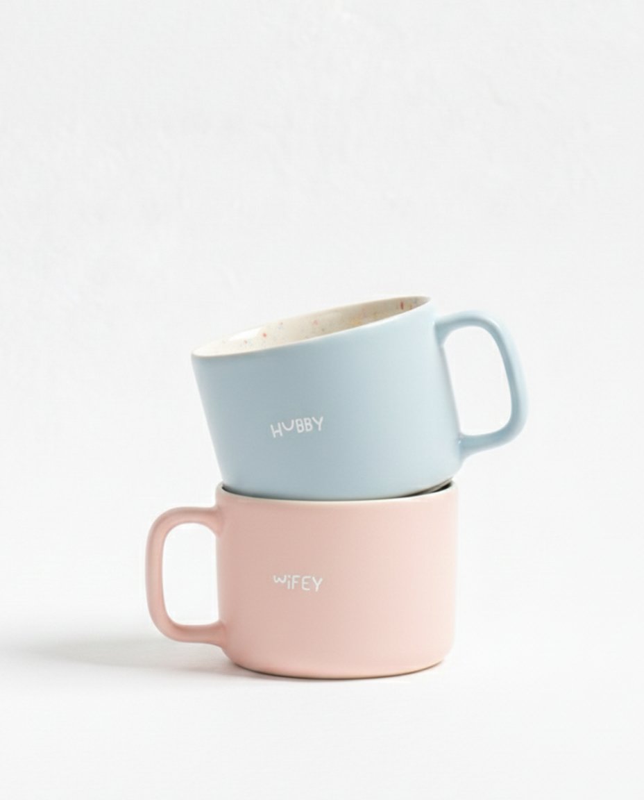 Couples Quote - Stoneware Breeze Mug 450ml Set of 2