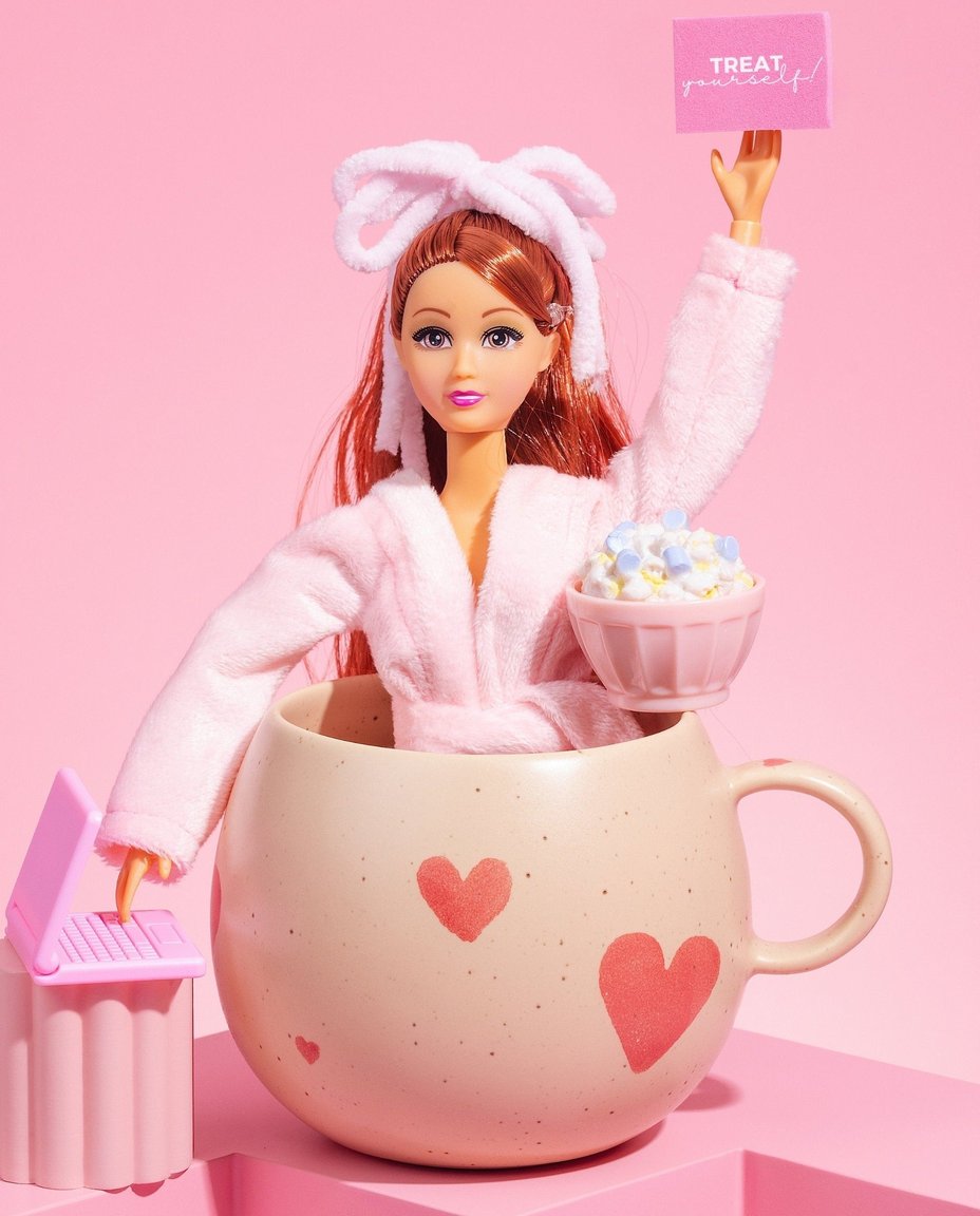 Mug boule Cozy Hearts en grès – 500 ml – Édition limitée