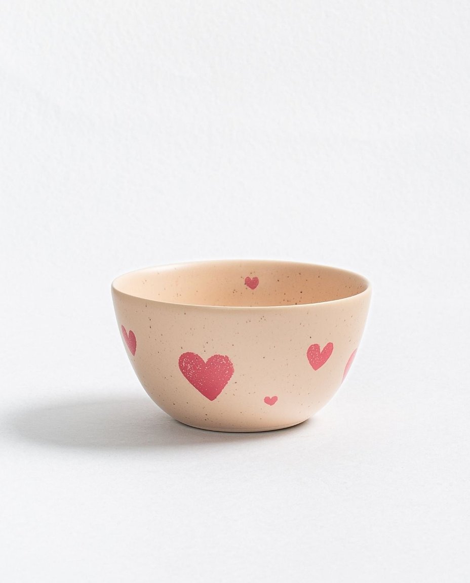 Cozy Hearts Stoneware Bowl 16