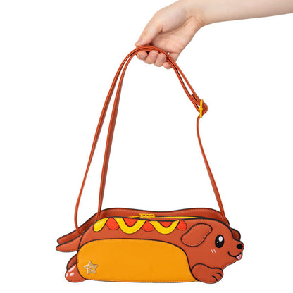 Porte-Monnaie à Bandoulière Squishable – Teckel Hot-Dog