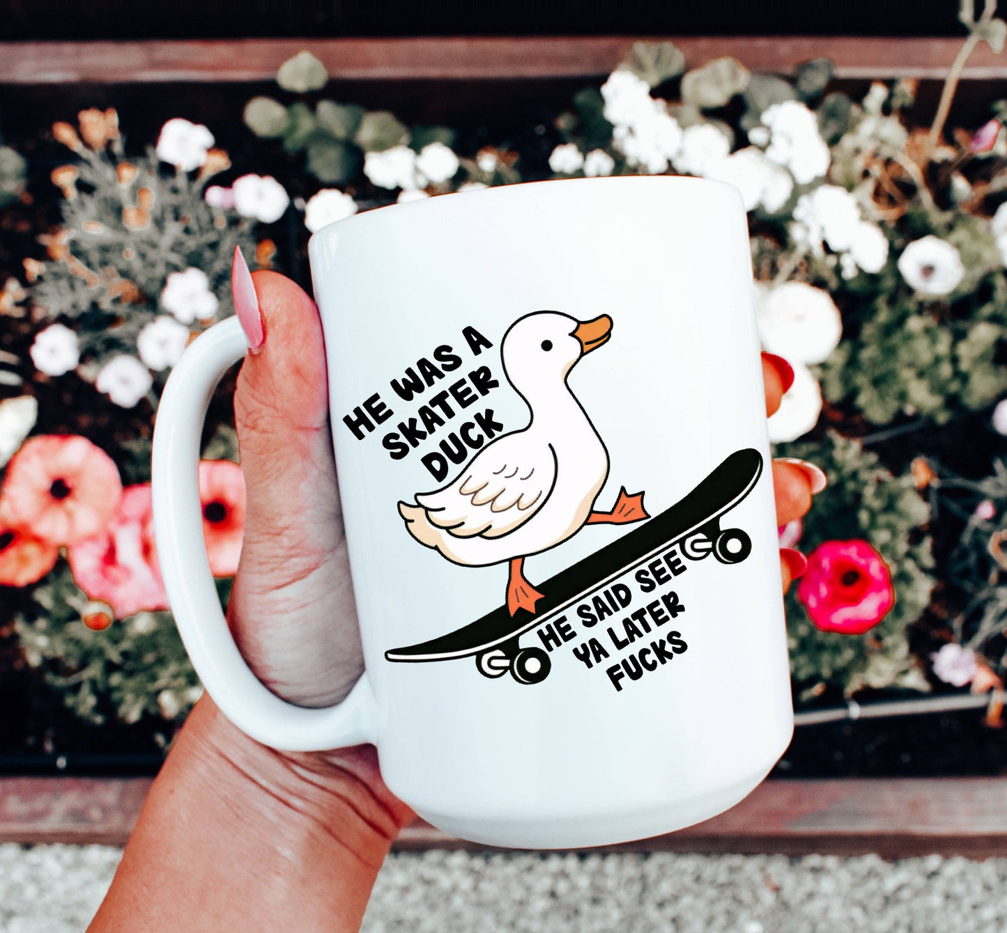 Taza con forma de pato "Skater Duck"