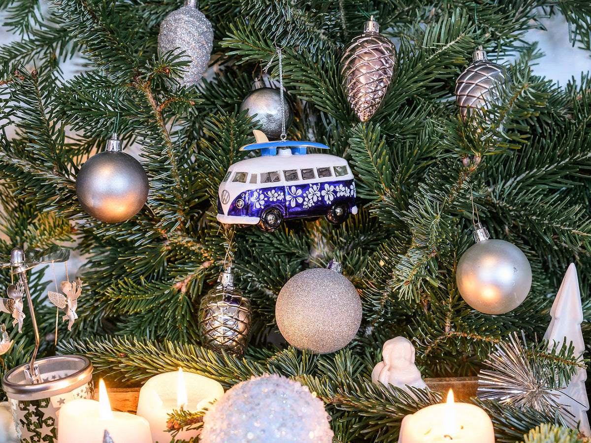 Decoración navideña de cristal VW T1 Bus Surf Edition