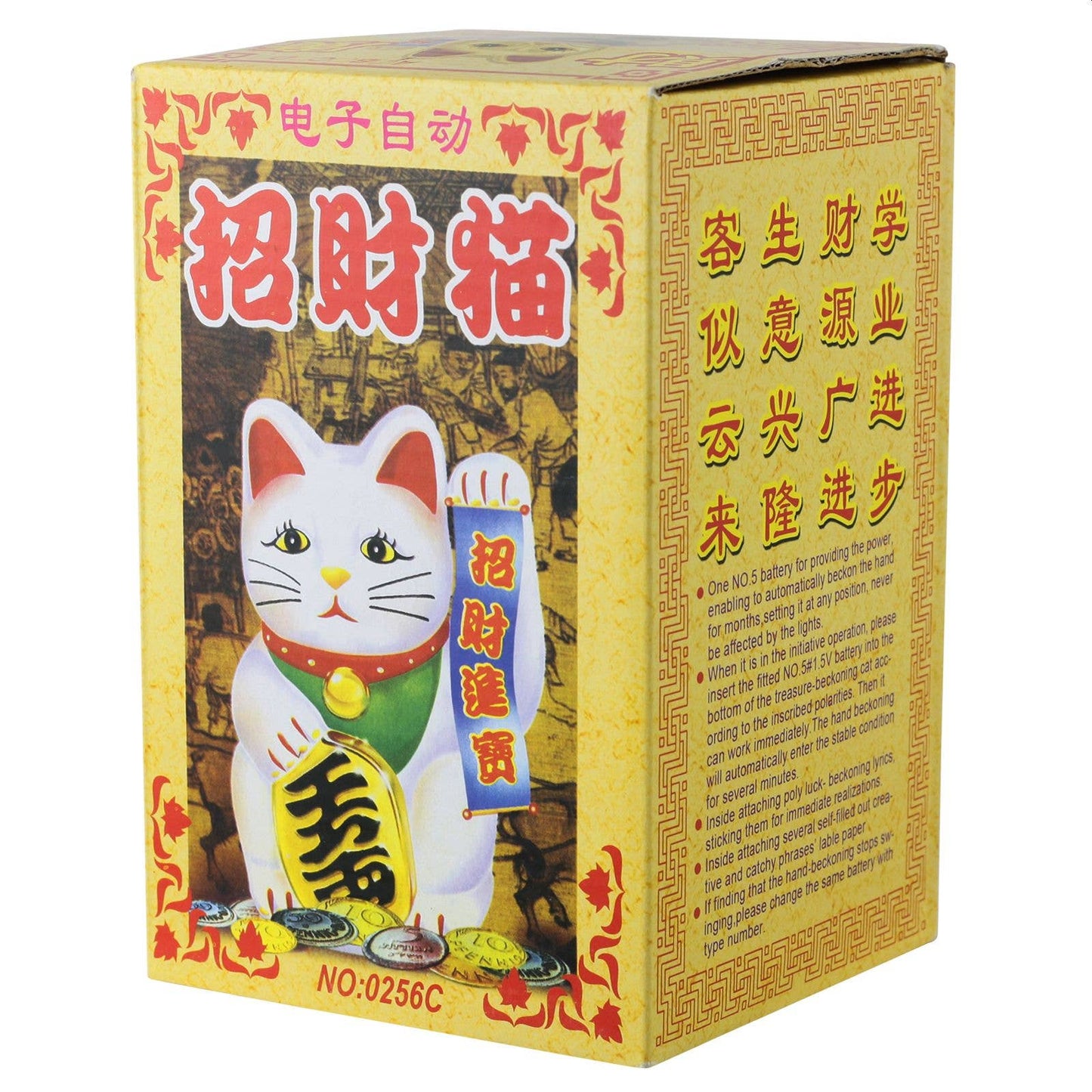 Chat chanceux noir 15cm