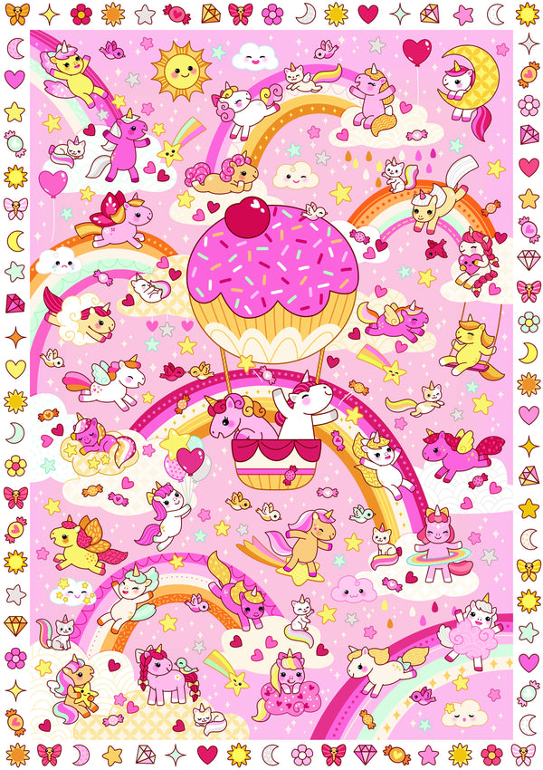 Poster creativi in ​​formato adesivo - unicorni