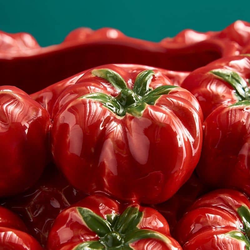 Vase Tomate, Grès Rouge, 33,5 x 32 x 33 cm Fait main