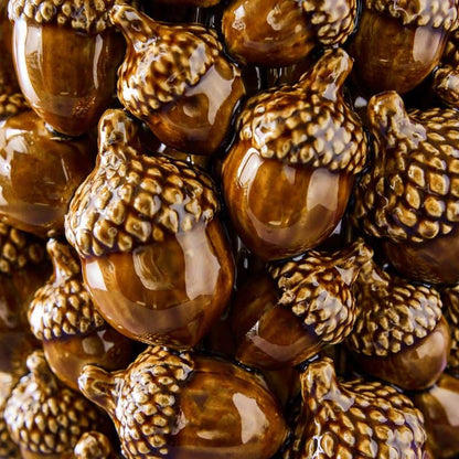 Acorn Vase, Brown Stoneware, 19 x 19 x 27 cm