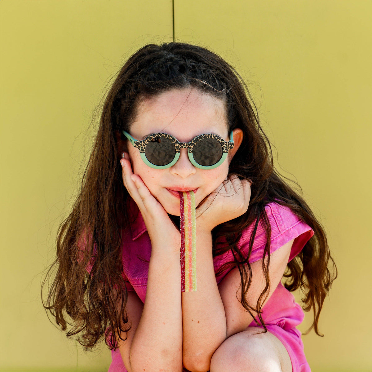 Lunettes de Soleil Enfant Hop'Pop – CAT 3 – Léopard Vert