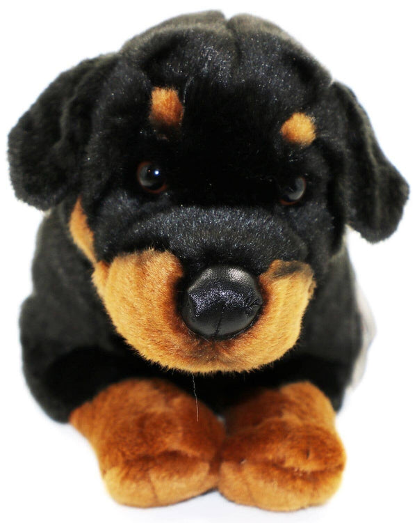 Rottweiler couché - 45 cm (longueur) - doudin/peluche Uni Toys