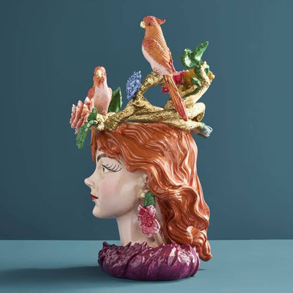 Jarrón con cabeza de mujer de M. Parrots