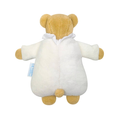 Ours Nid d'Ange Doudou avec Hochet  - Peluche Ivoire