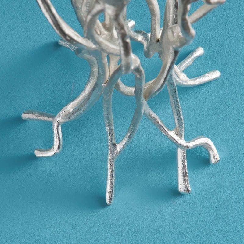 Chandelier Roots Argent, Aluminium, 25 x 22 x 63,5 cm
