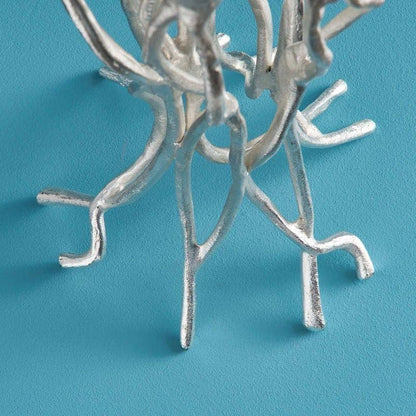 Chandelier Roots Argent, Aluminium, 25 x 22 x 63,5 cm