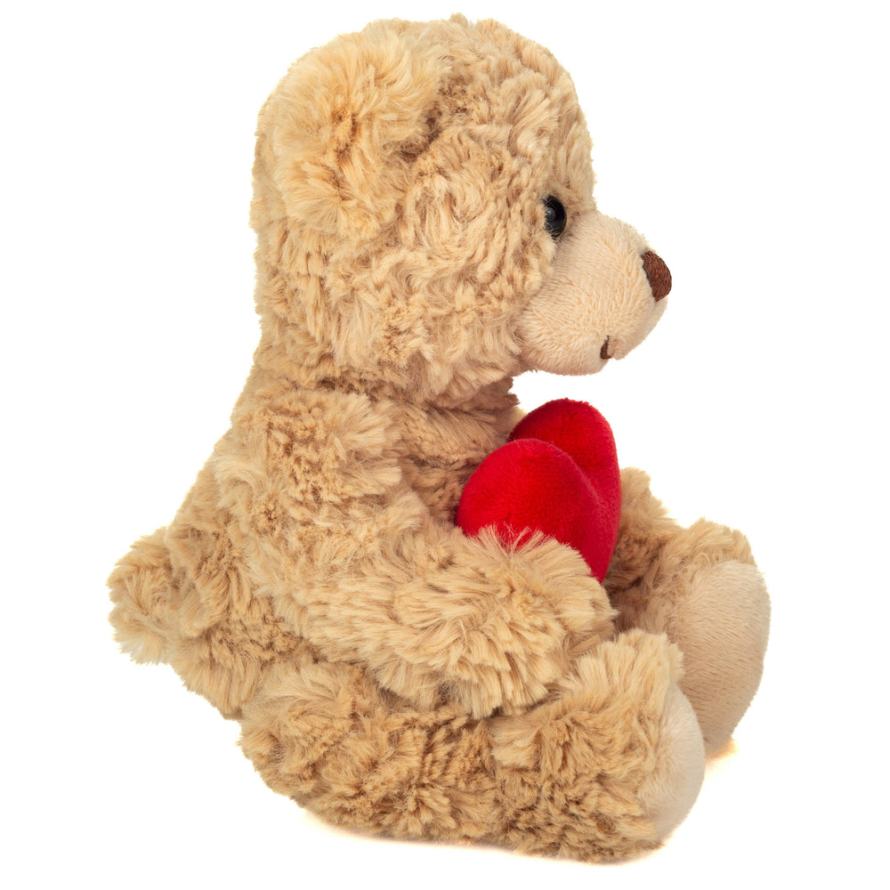 Peluche Teddy Beige avec Cœur – 20 cm